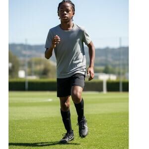 Nike Panther Boys Black/White Sports Cleats - Size 5 Youth